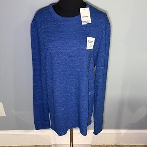 Sonoma Women’s  Heathered Blue Long Sleeve Thermal Tee